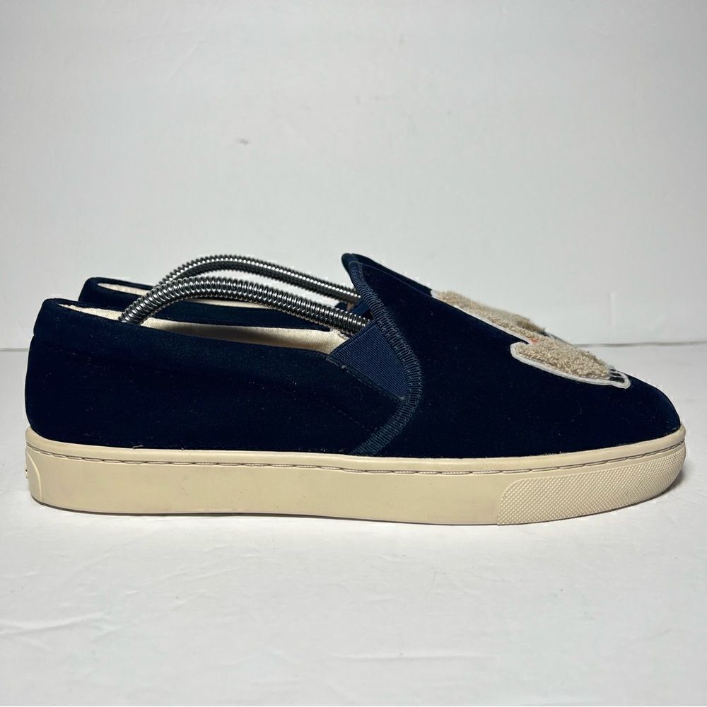 Soludos Womens Velvet Llama Slip On Sneakers Navy Blue 10 - Picture 5 of 11